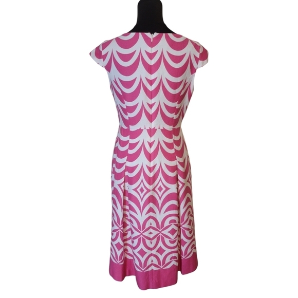 Talbots Pink Cap Sleeve Cotton Dress Size 2 - Picture 5 of 6